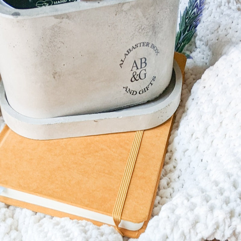 Concrete tray: candle base or cover