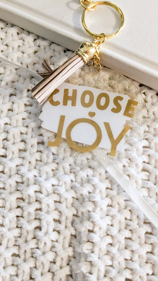 Keychains White and Gold 3 inch