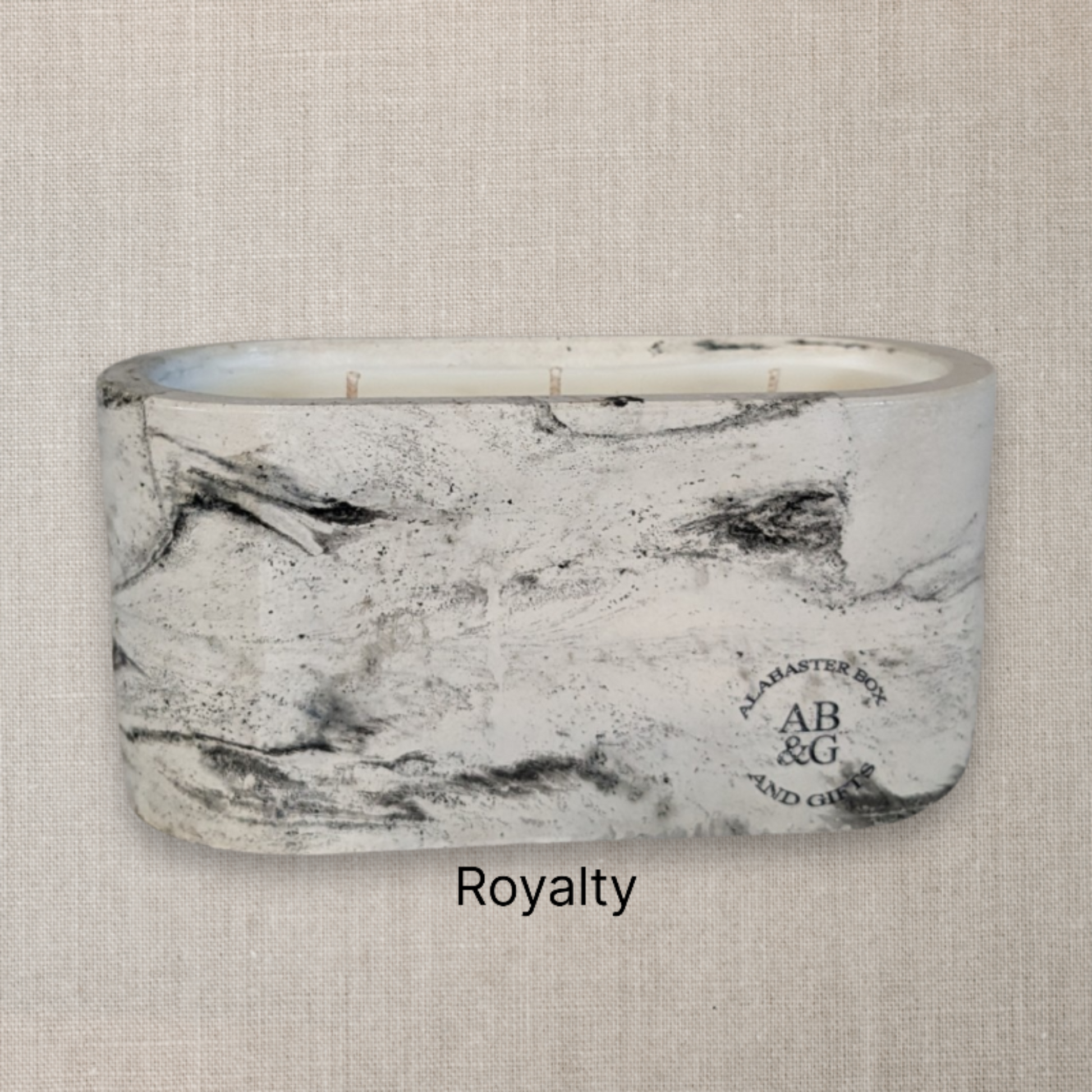 Concrete Coconut wax candle 110z. (Royalty)